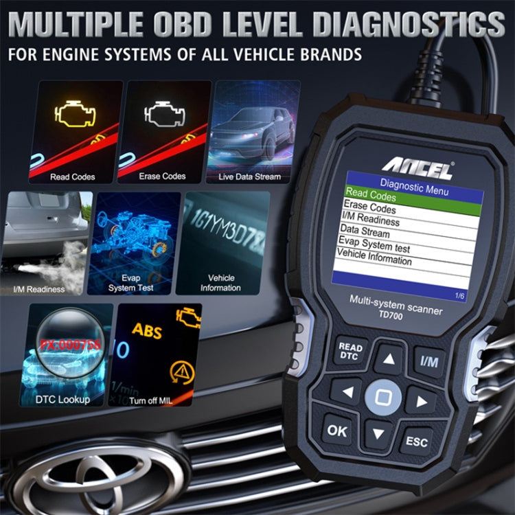 Ancel TD700 Car Scanner Full System Diagnostic Tool, TD700 Ancel TD700 Car Scanner Full System Diagnostic Tool, TD700